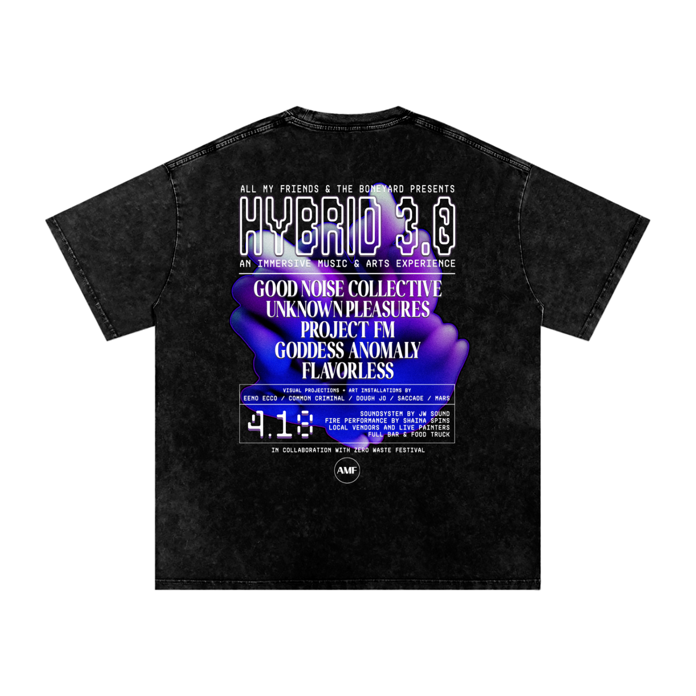 HYBRID 3.0 / Snow Washed Oversized T-Shirt